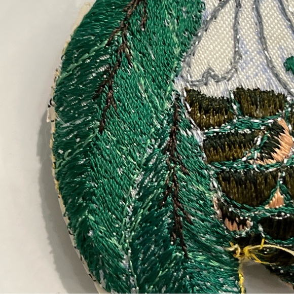 Vintage Eaton 1994 Ltd Embroidered Christmas Ornament. Pine cone shaped no box - Picture 6 of 12